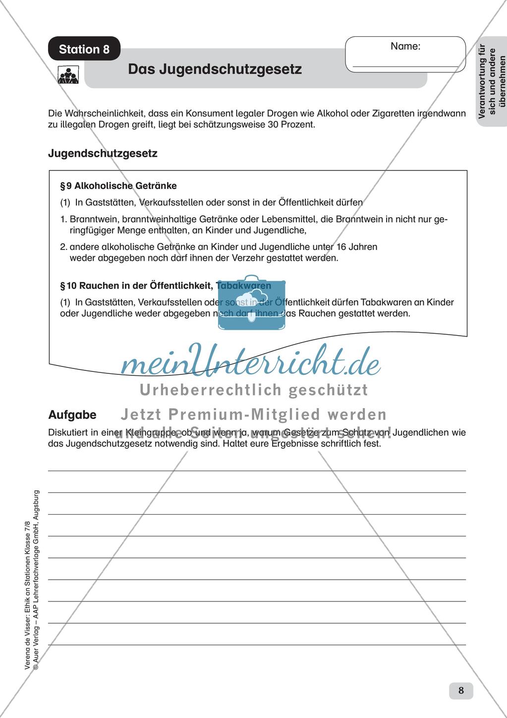 Ethik an Stationen: Verantwortungsübernahme für sich und andere Preview 10