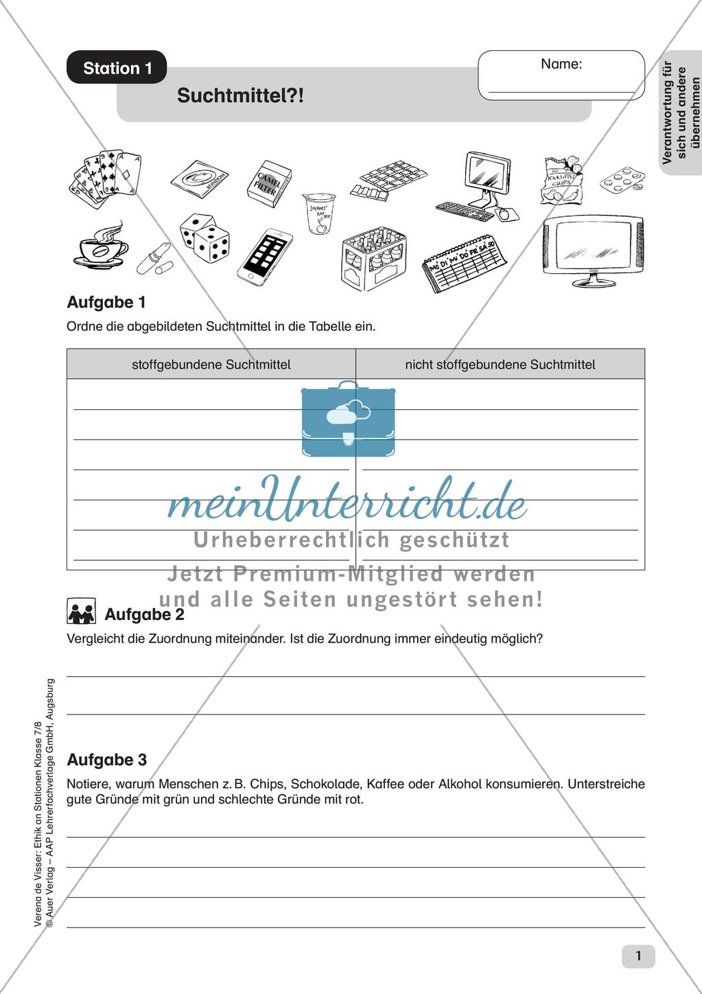Ethik an Stationen: Verantwortungsübernahme für sich und andere Preview 3