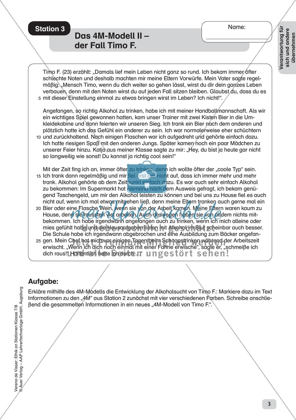 Ethik an Stationen: Verantwortungsübernahme für sich und andere Preview 5