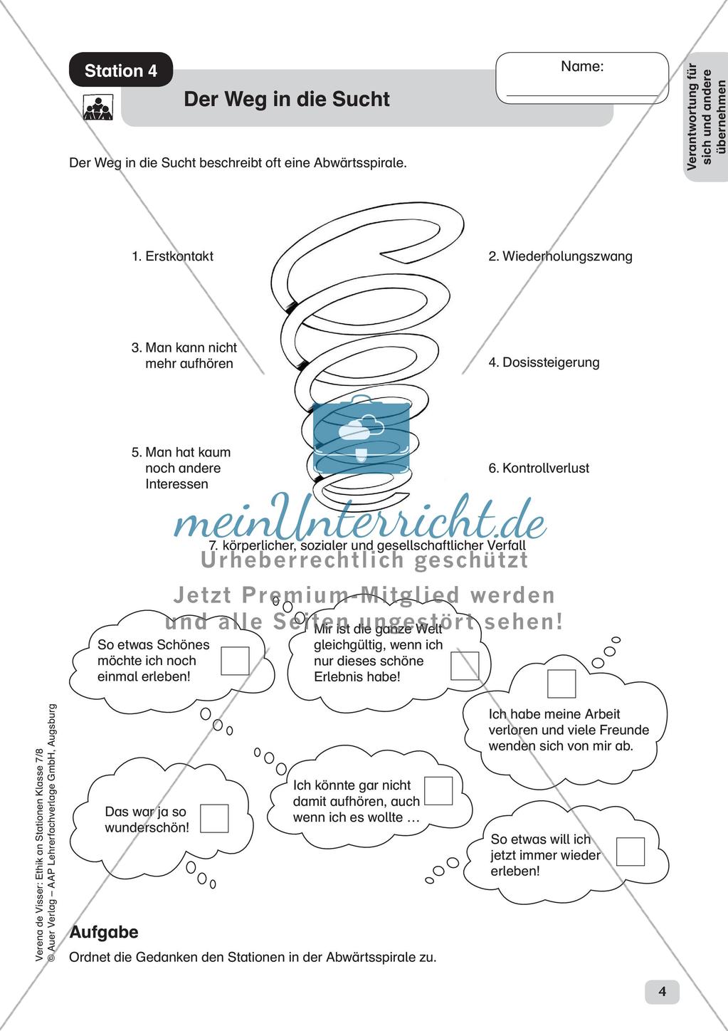 Ethik an Stationen: Verantwortungsübernahme für sich und andere Preview 6