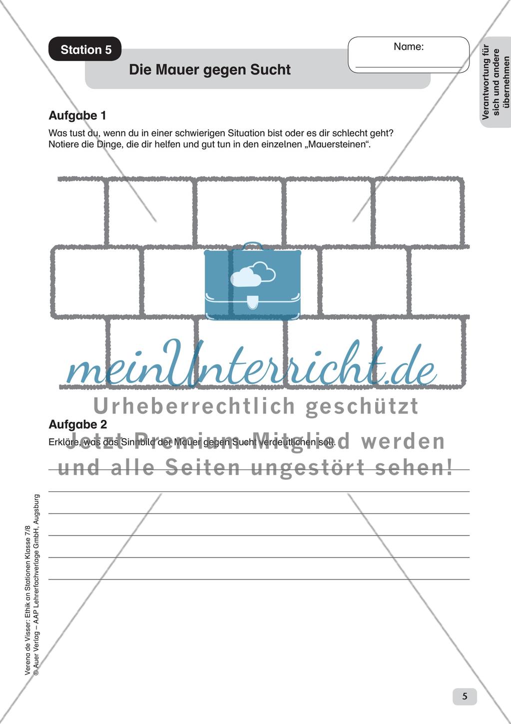 Ethik an Stationen: Verantwortungsübernahme für sich und andere Preview 7