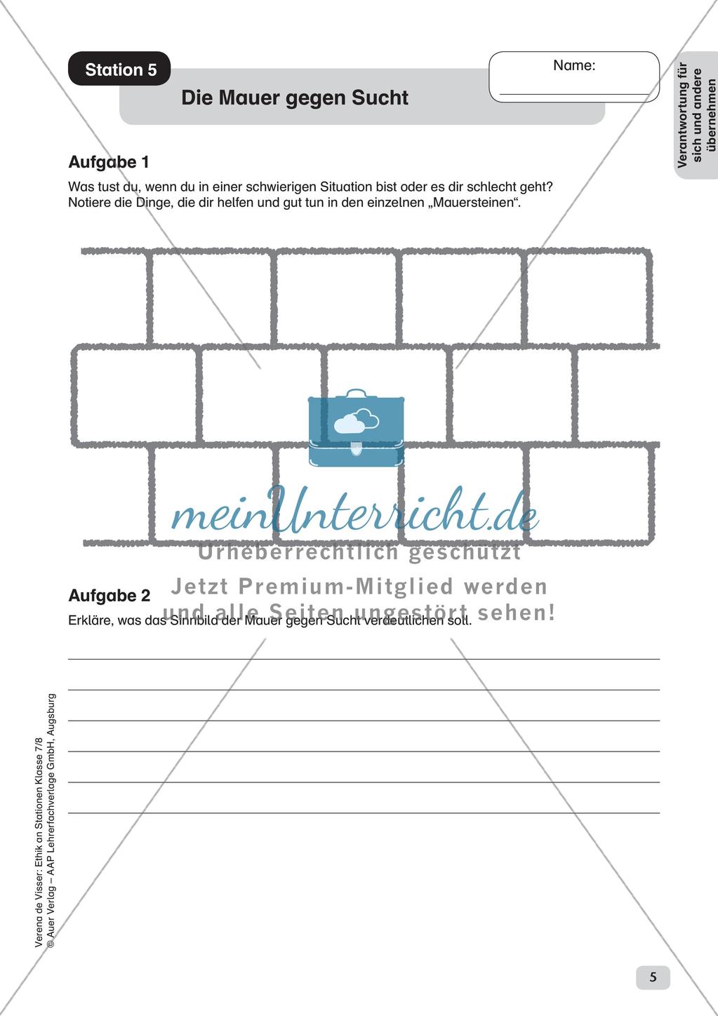 Ethik an Stationen: Verantwortungsübernahme für sich und andere Preview 7