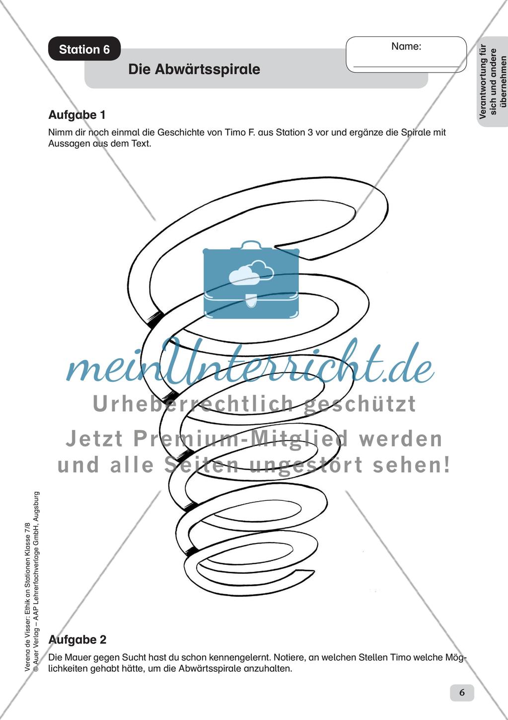 Ethik an Stationen: Verantwortungsübernahme für sich und andere Preview 8