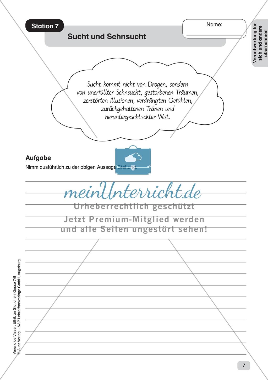Ethik an Stationen: Verantwortungsübernahme für sich und andere Preview 9