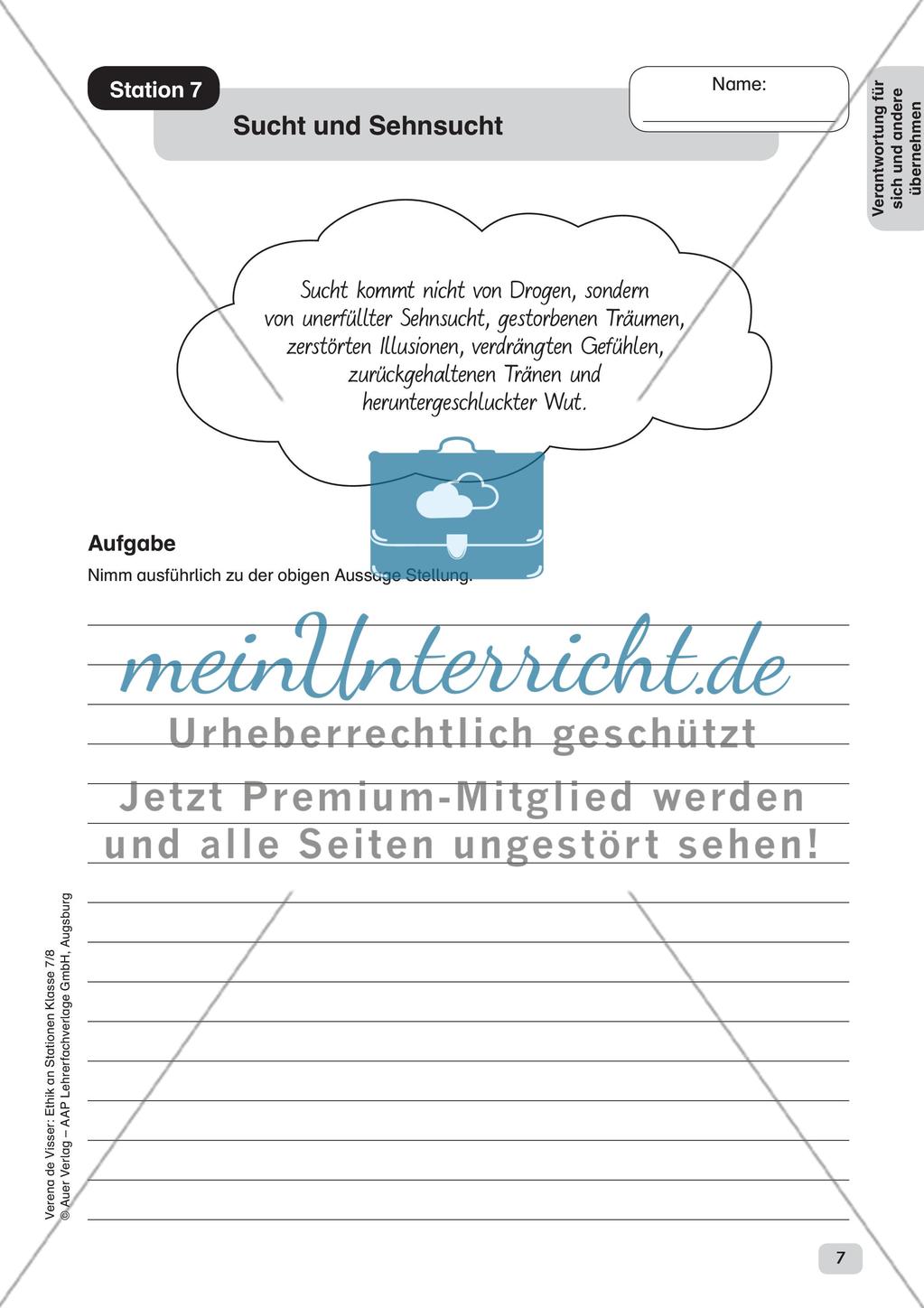 Ethik an Stationen: Verantwortungsübernahme für sich und andere Preview 9
