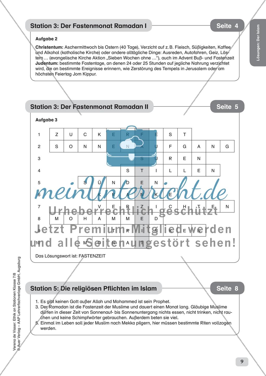Ethik an Stationen: Der Islam Preview 11