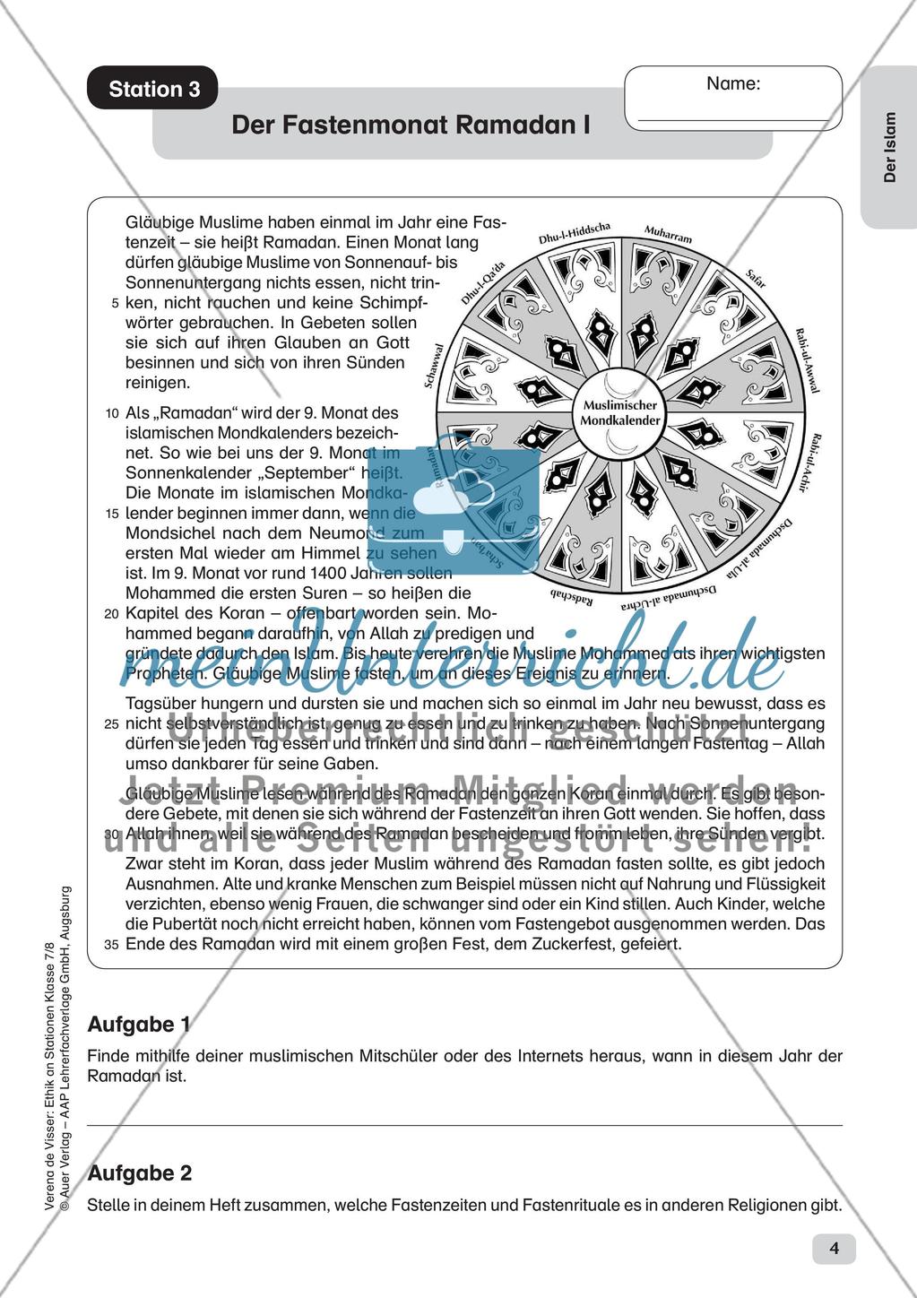 Ethik an Stationen: Der Islam Preview 6