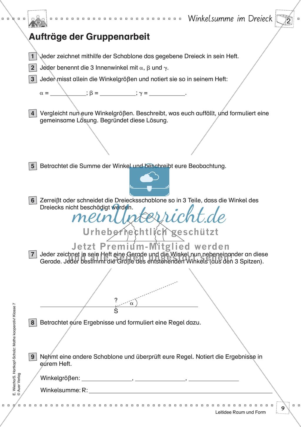 Kooperative Methoden - Winkel und Winkelsummen Preview 11