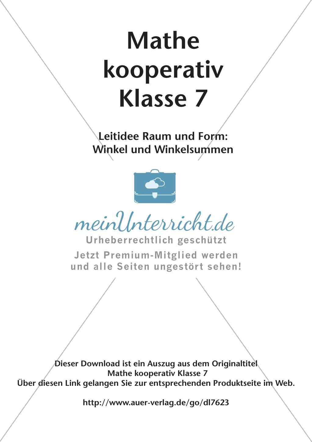 Kooperative Methoden - Winkel und Winkelsummen Preview 2