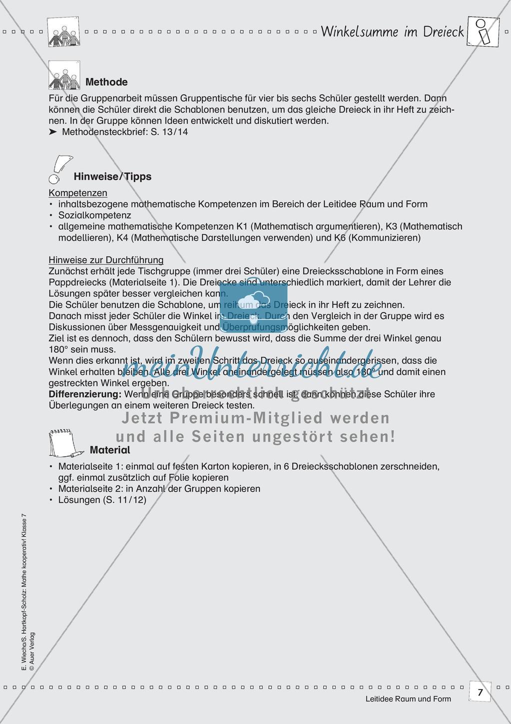 Kooperative Methoden - Winkel und Winkelsummen Preview 9