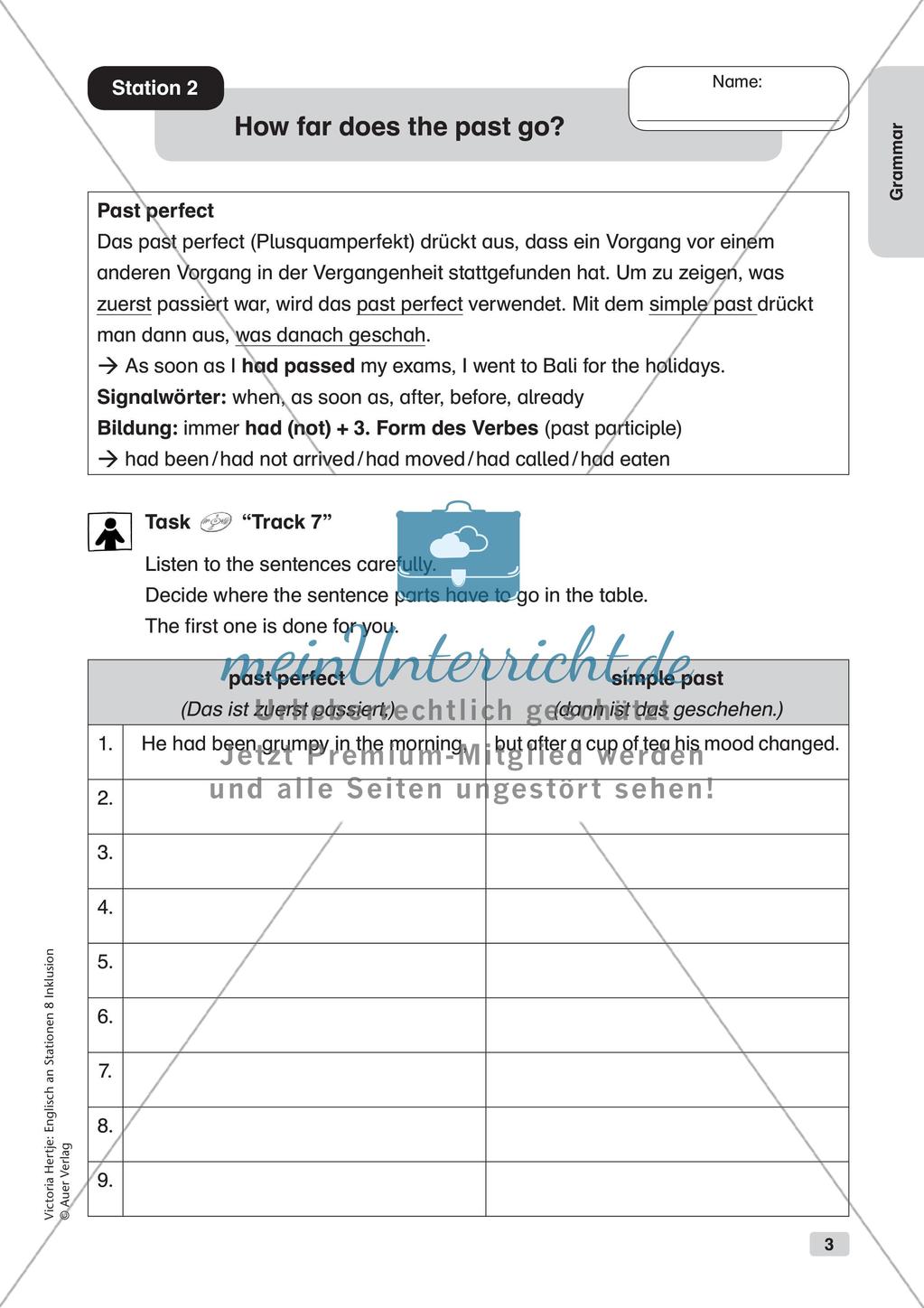 Stationenarbeit: Grammatik Preview 5