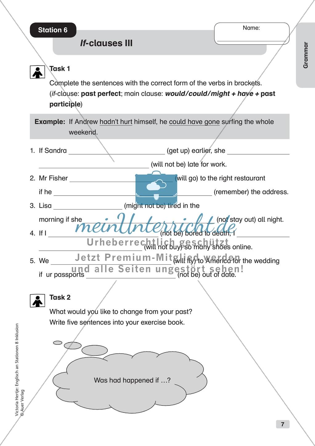 Stationenarbeit: Grammatik Preview 9