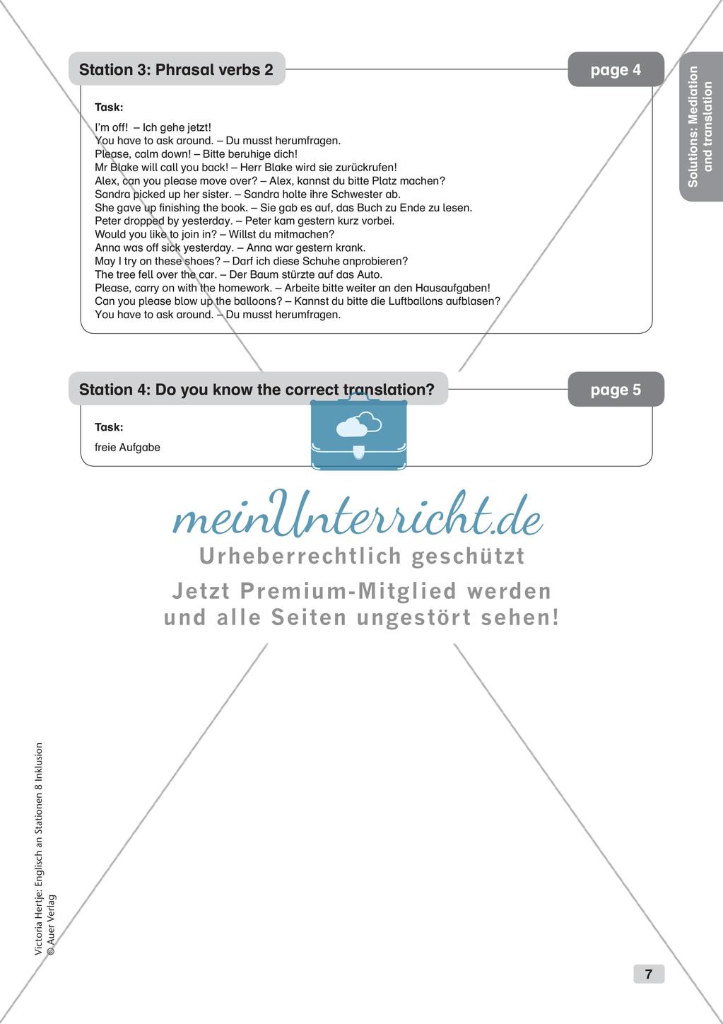 Stationenarbeit: Mediation and Translation Preview 9