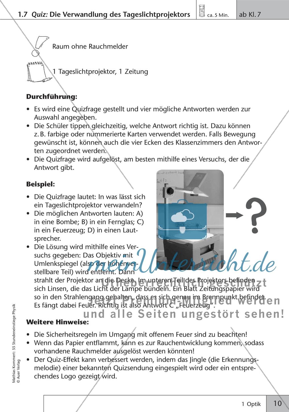 Stundeneinstiege: Optik Preview 12