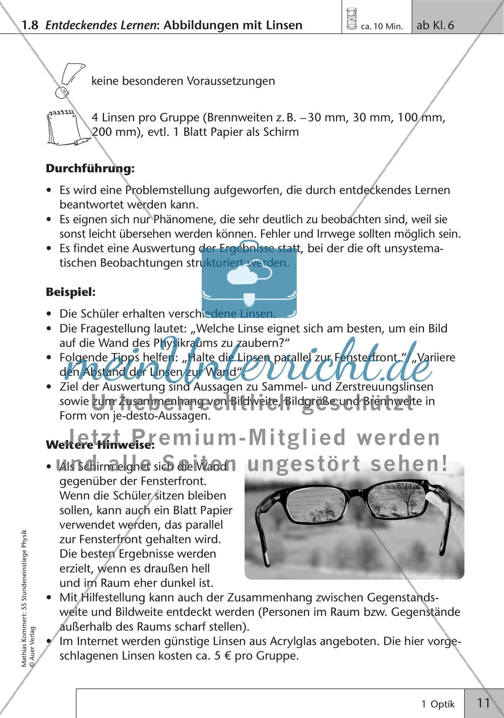 Stundeneinstiege: Optik Preview 13