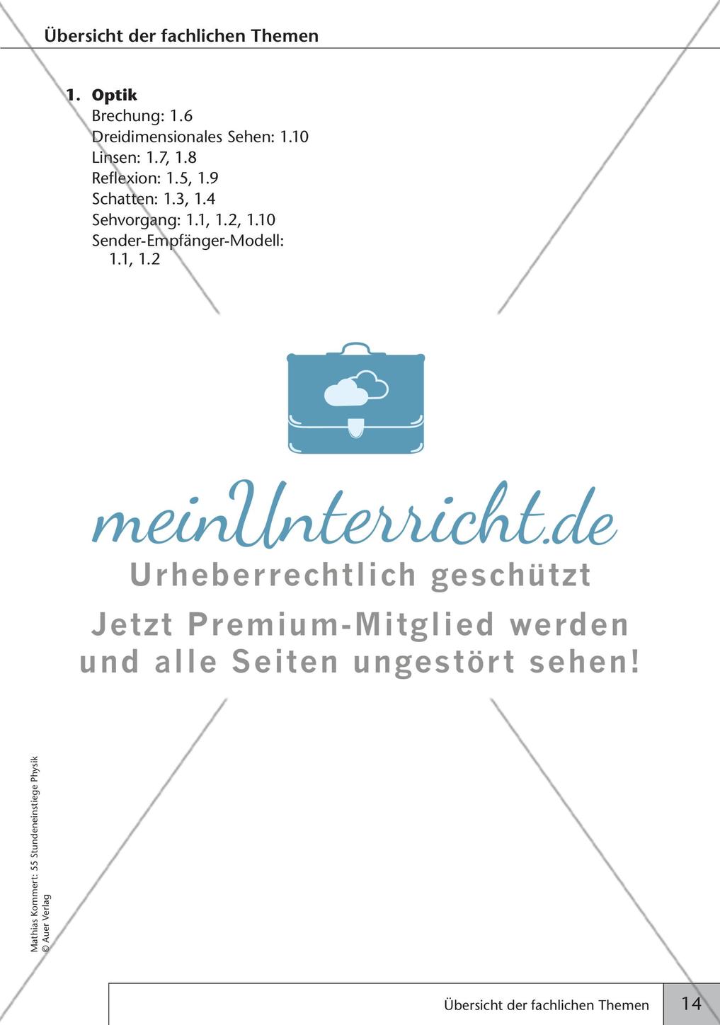 Stundeneinstiege: Optik Preview 16