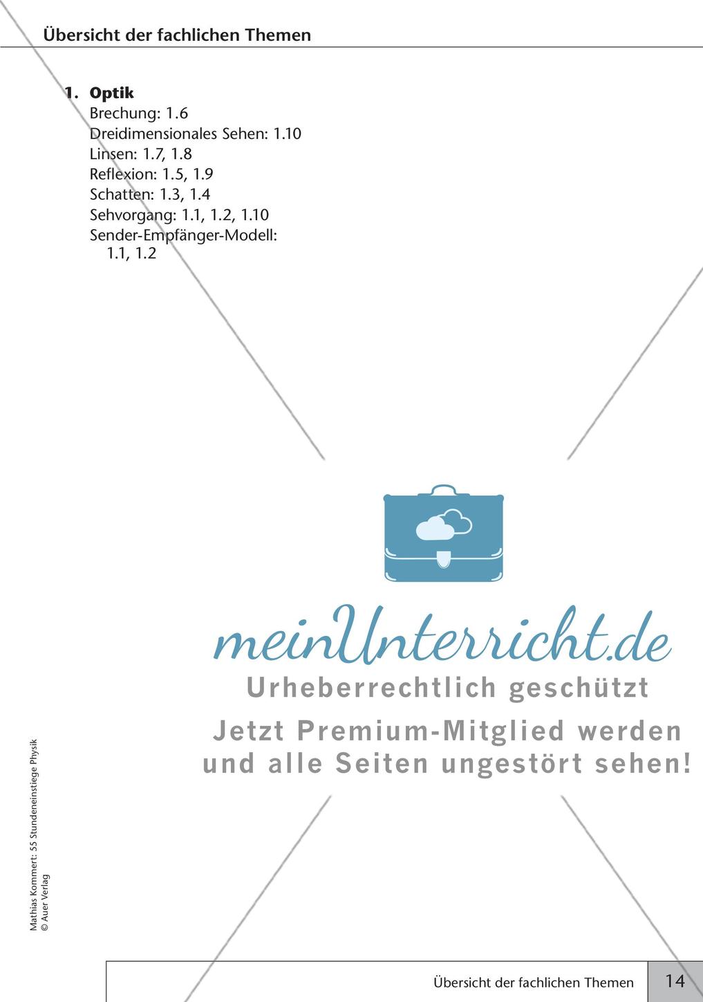 Stundeneinstiege: Optik Preview 16