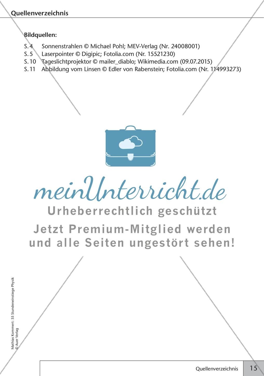 Stundeneinstiege: Optik Preview 17