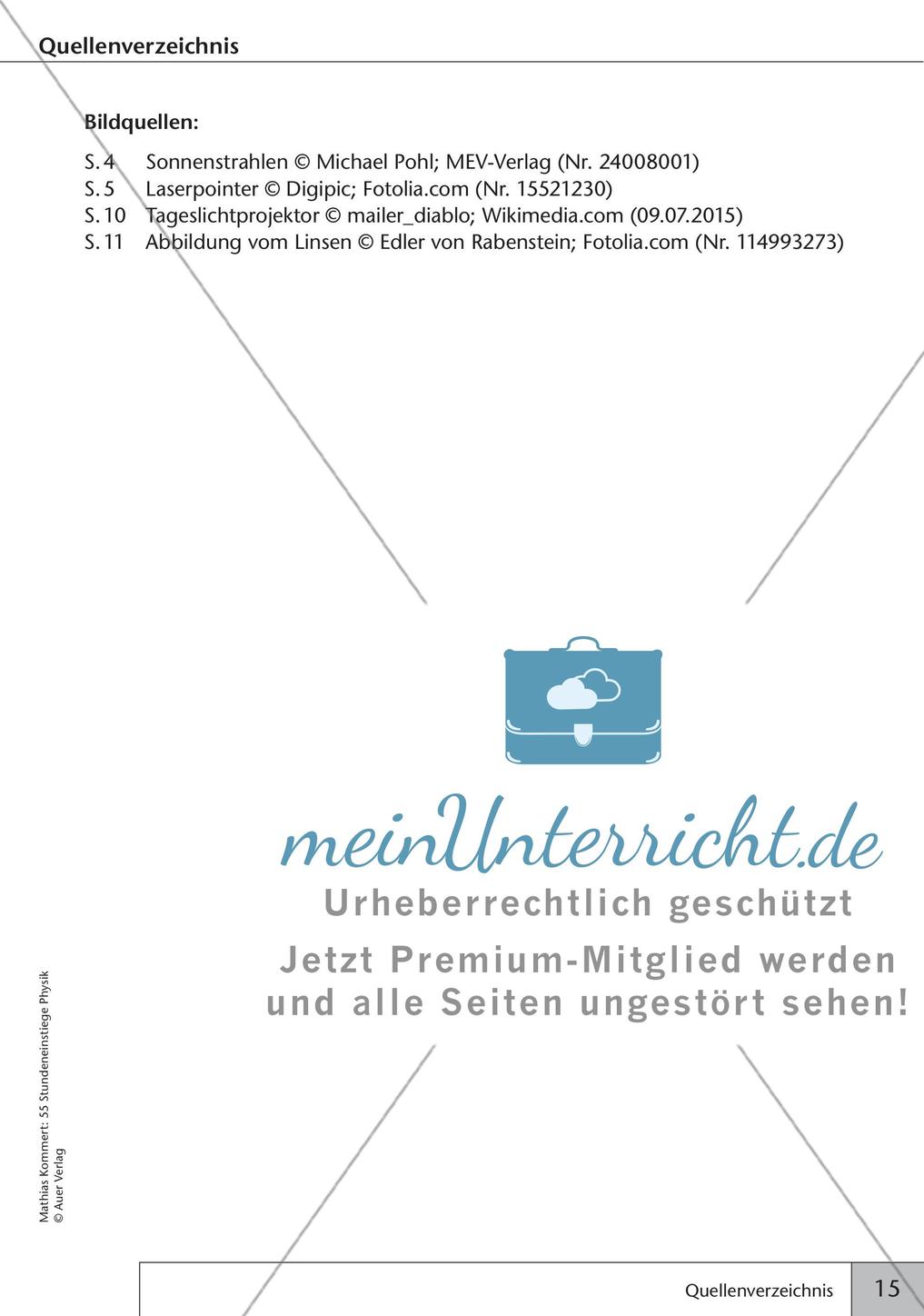 Stundeneinstiege: Optik Preview 17