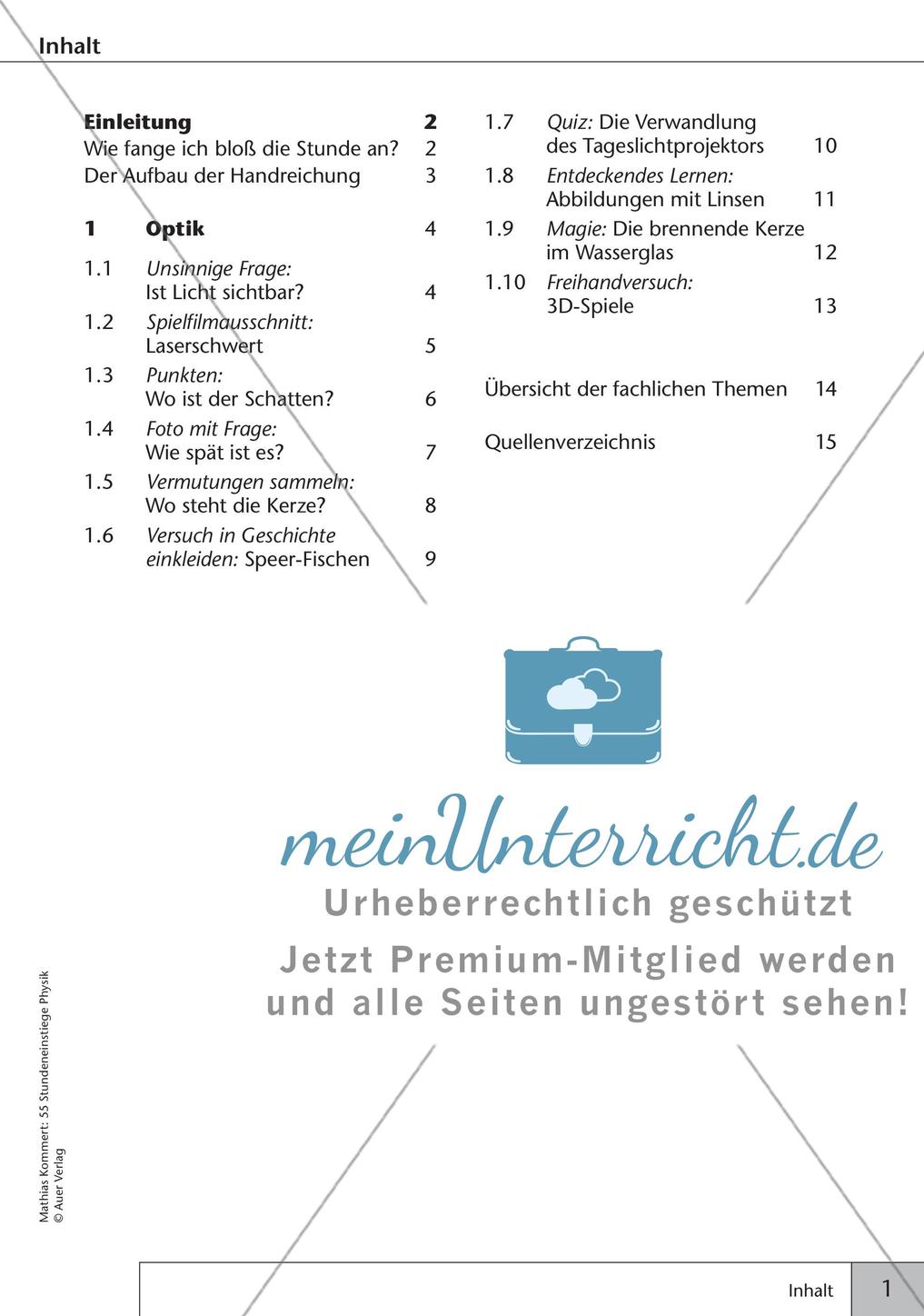 Stundeneinstiege: Optik Preview 3