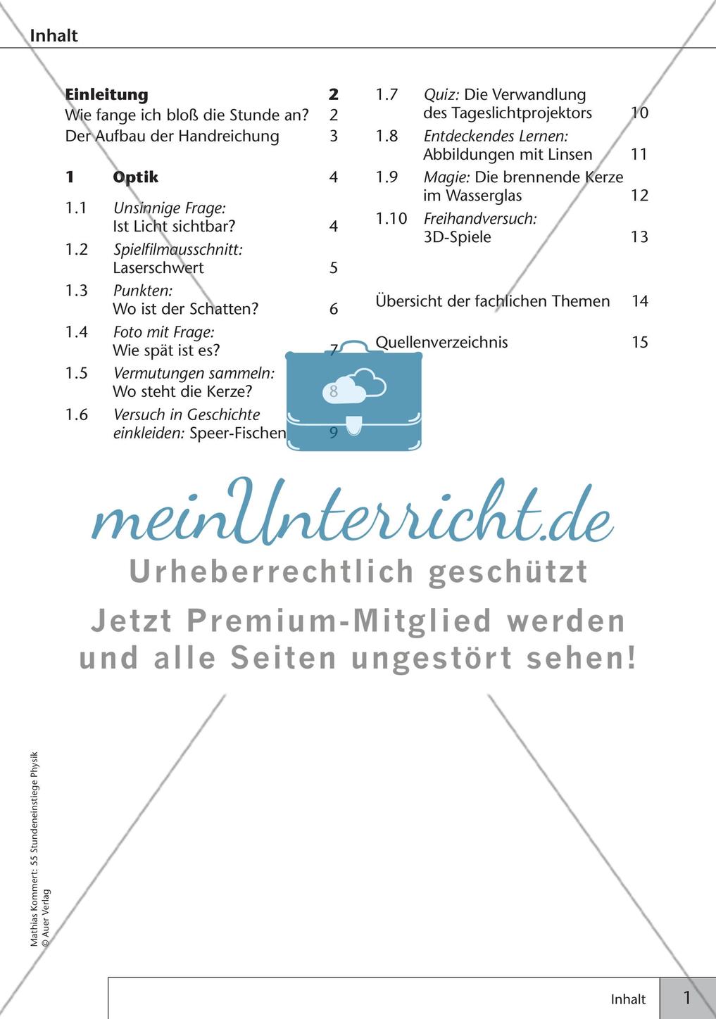 Stundeneinstiege: Optik Preview 3