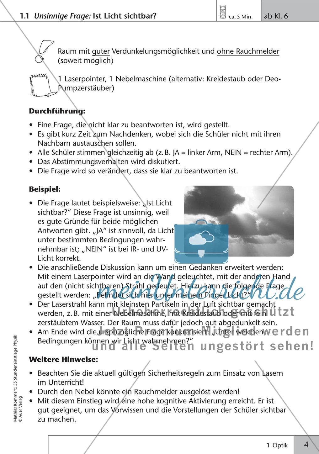 Stundeneinstiege: Optik Preview 6