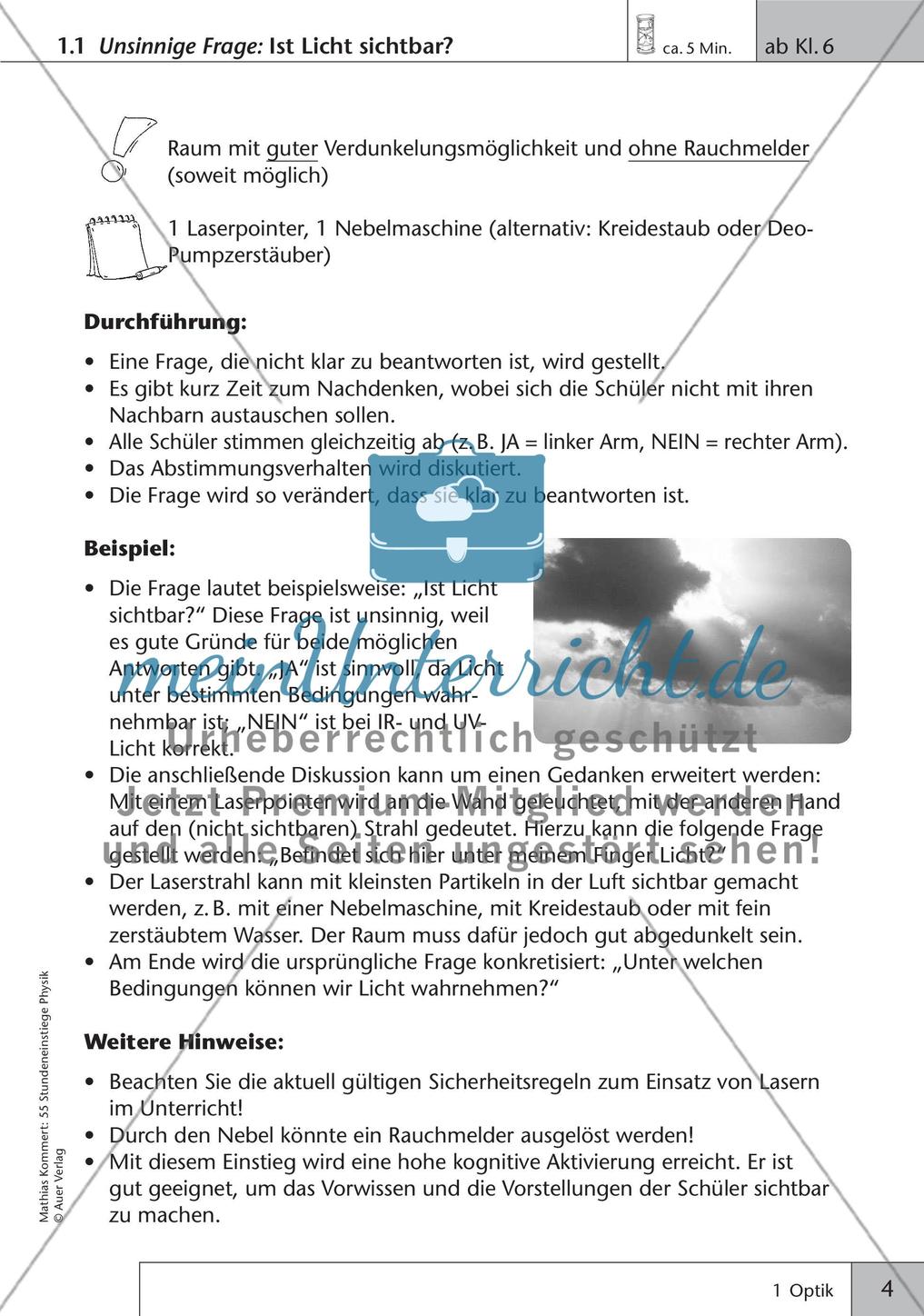 Stundeneinstiege: Optik Preview 6