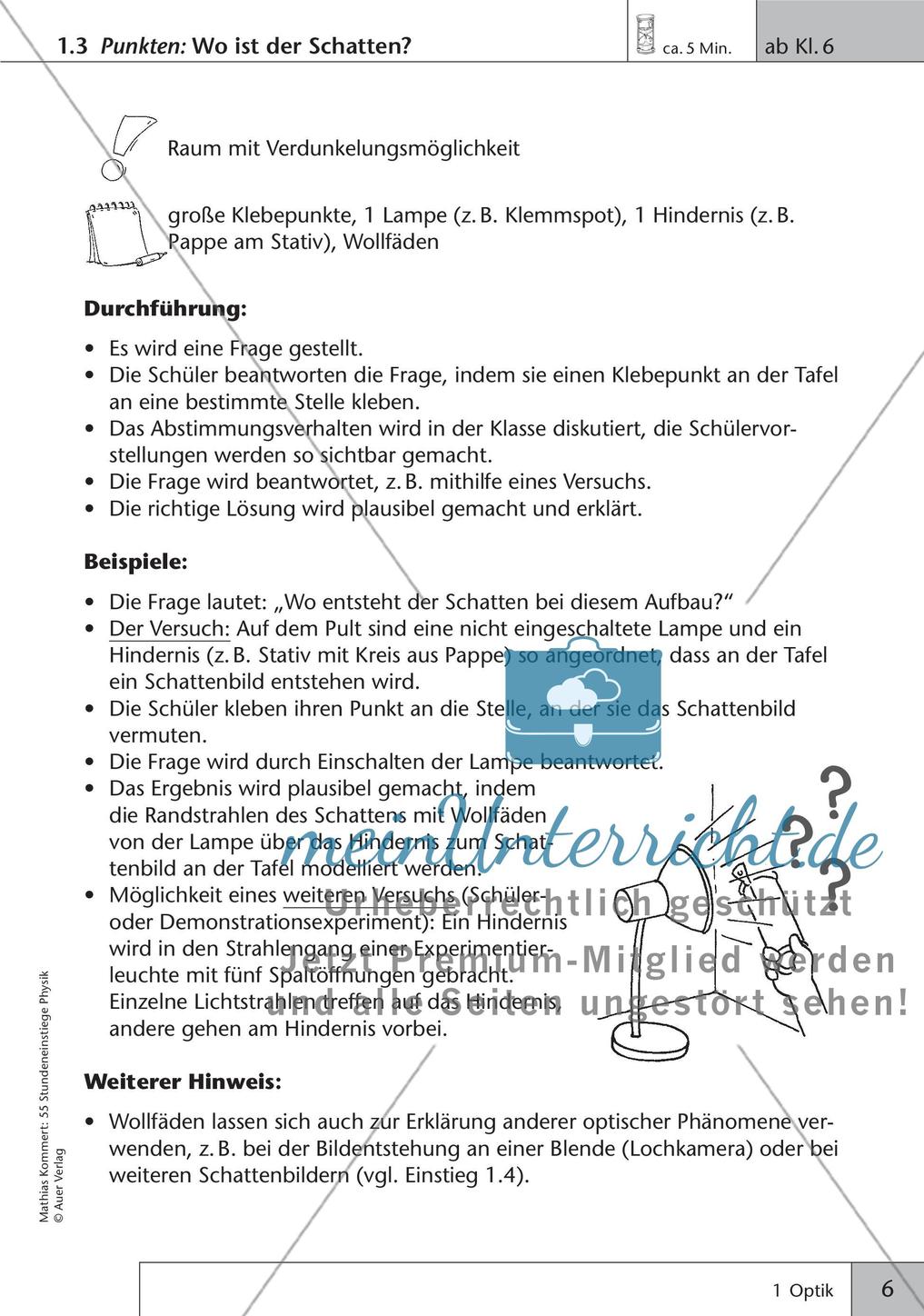 Stundeneinstiege: Optik Preview 8