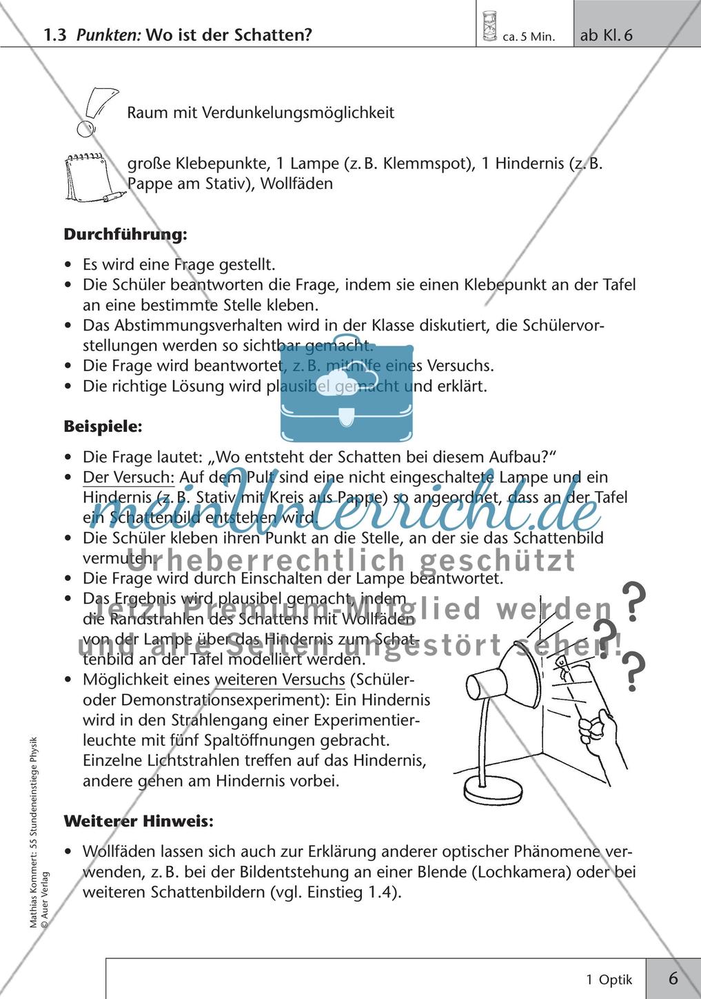 Stundeneinstiege: Optik Preview 8