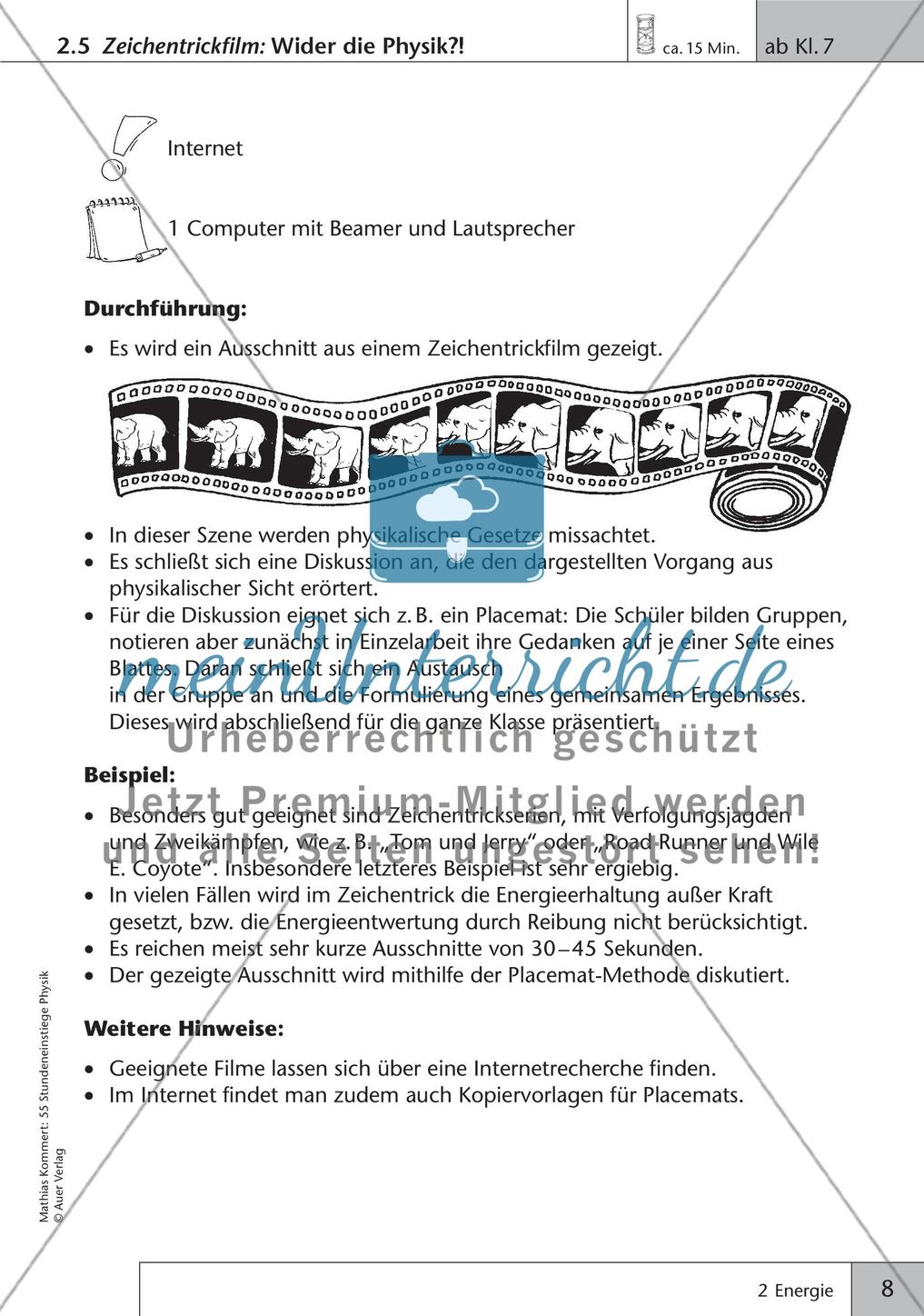 Stundeneinstiege: Energie Preview 10