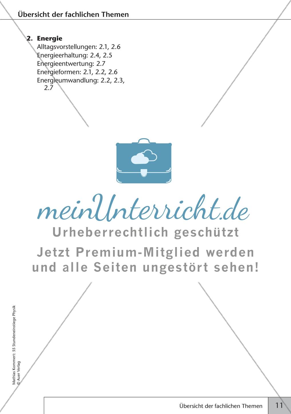 Stundeneinstiege: Energie Preview 13