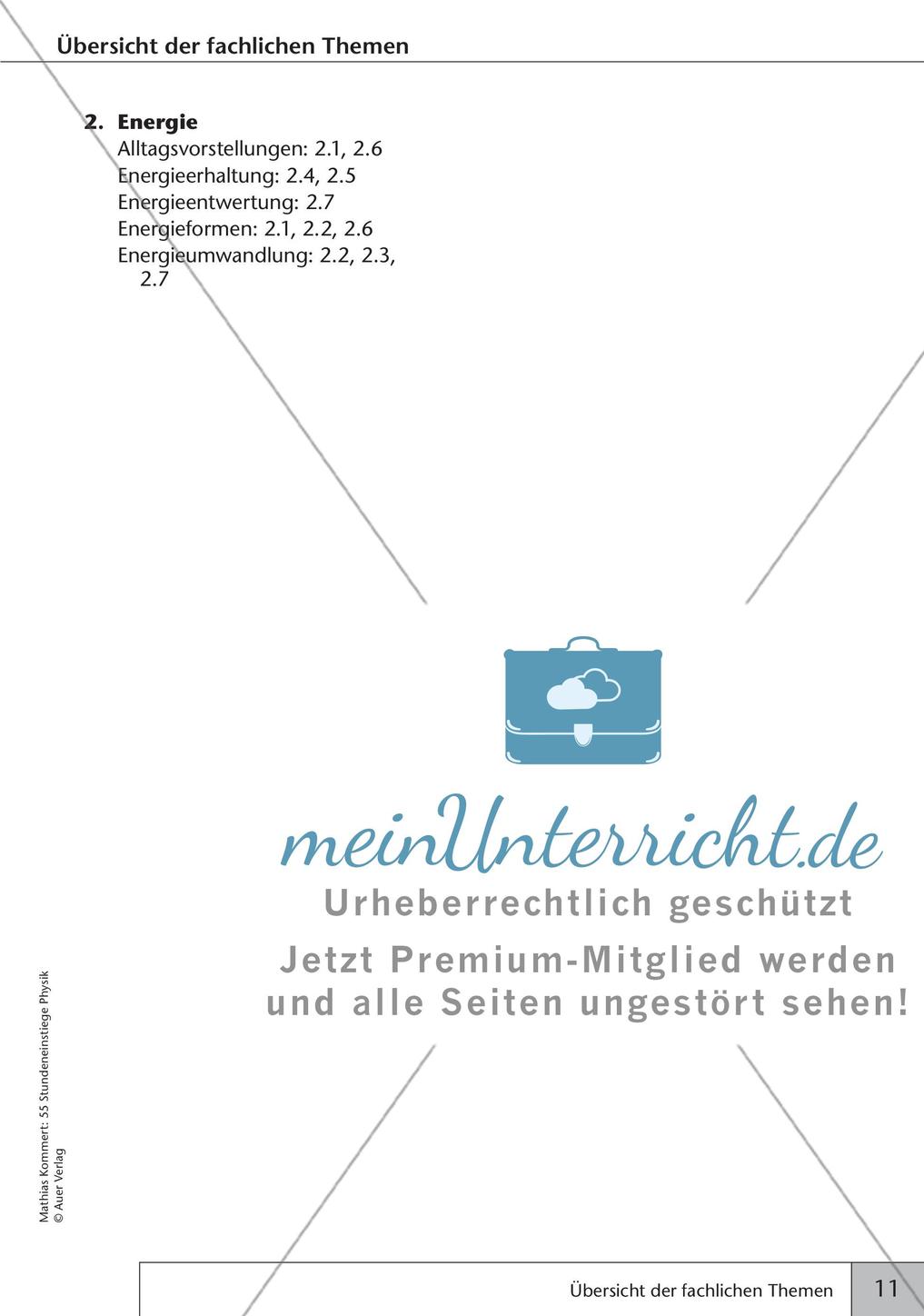 Stundeneinstiege: Energie Preview 13