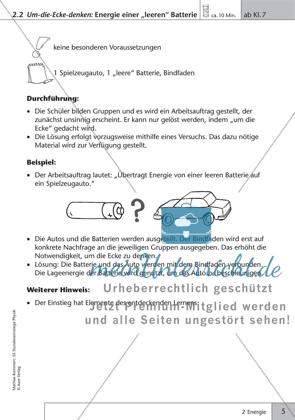 Stundeneinstiege: Energie Preview 7