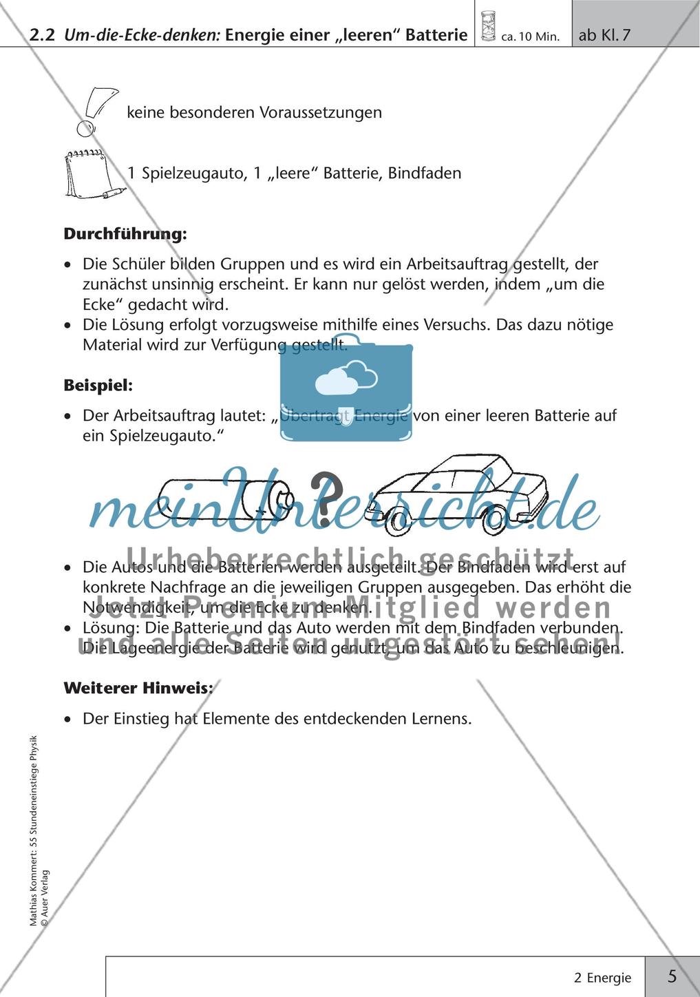 Stundeneinstiege: Energie Preview 7