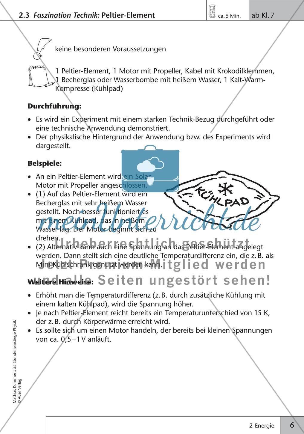 Stundeneinstiege: Energie Preview 8