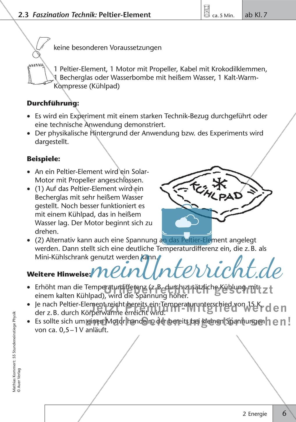 Stundeneinstiege: Energie Preview 8