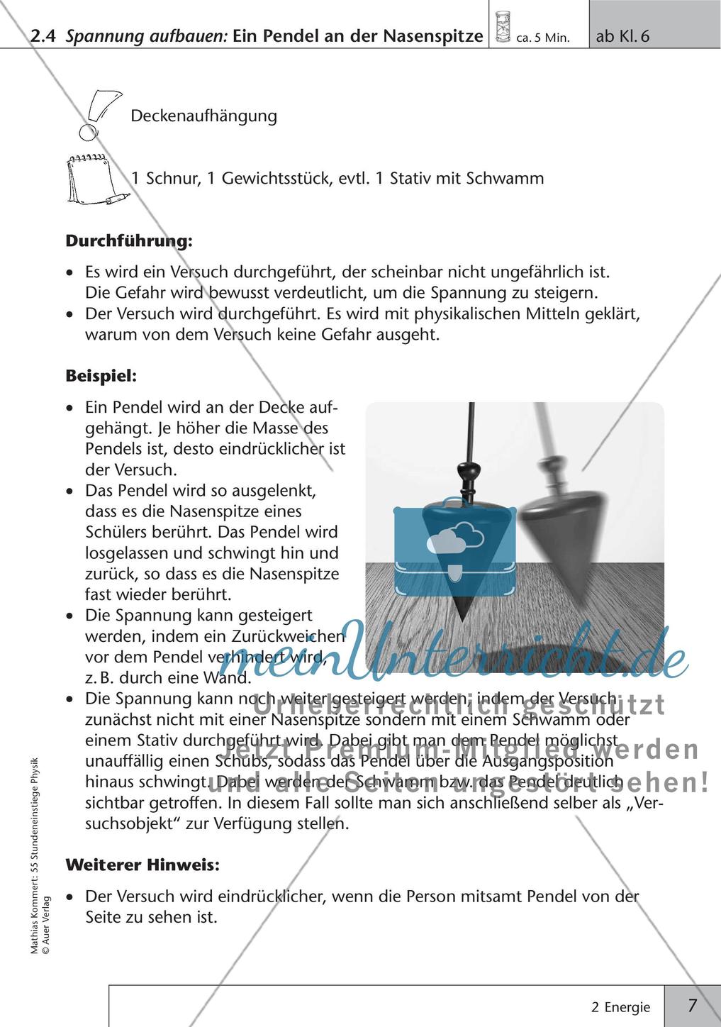 Stundeneinstiege: Energie Preview 9