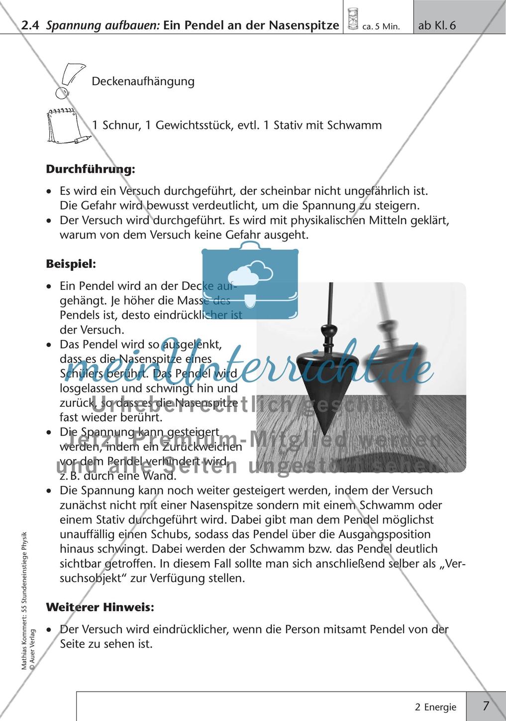 Stundeneinstiege: Energie Preview 9