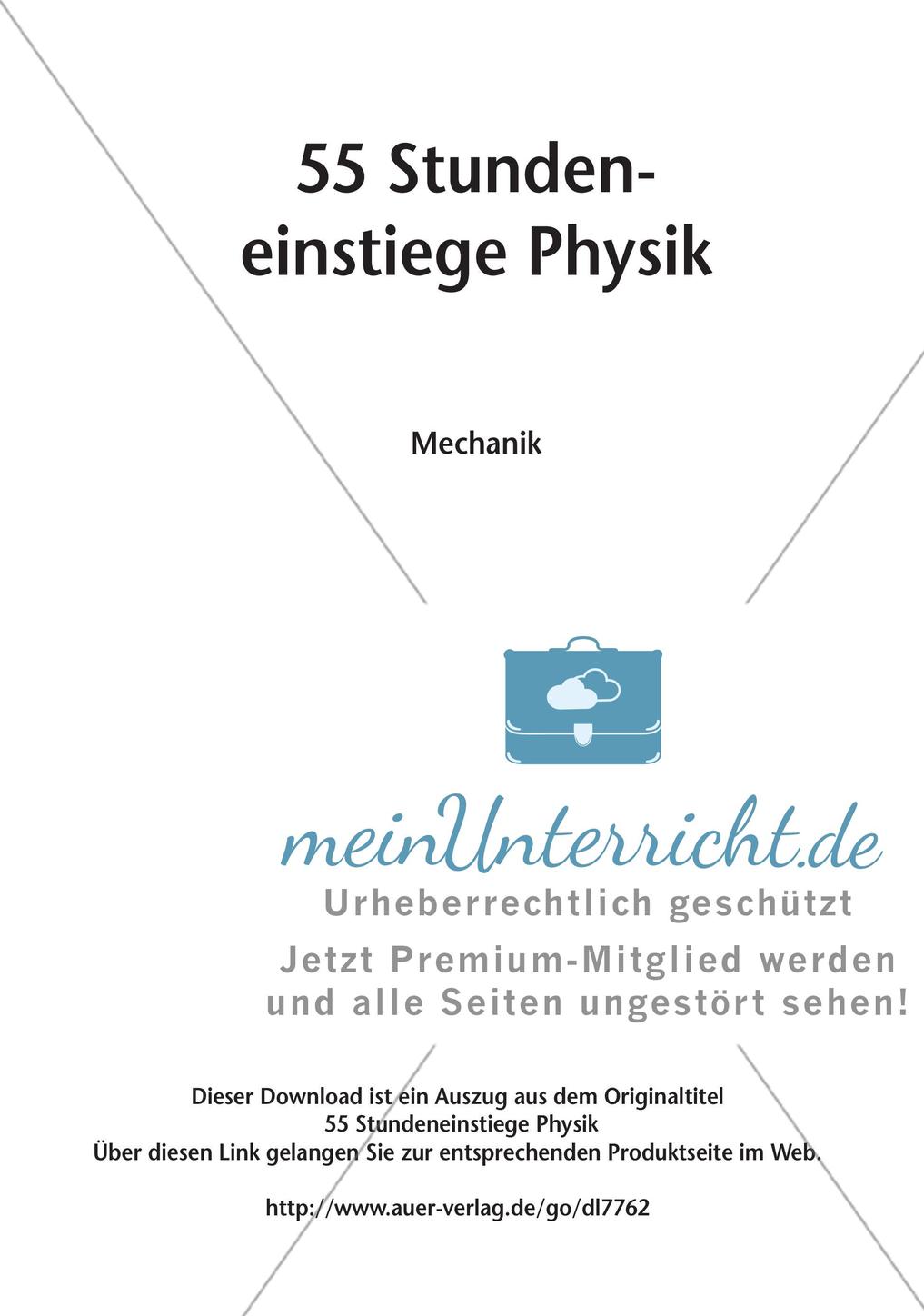 Stundeneinstiege: Mechanik Preview 2