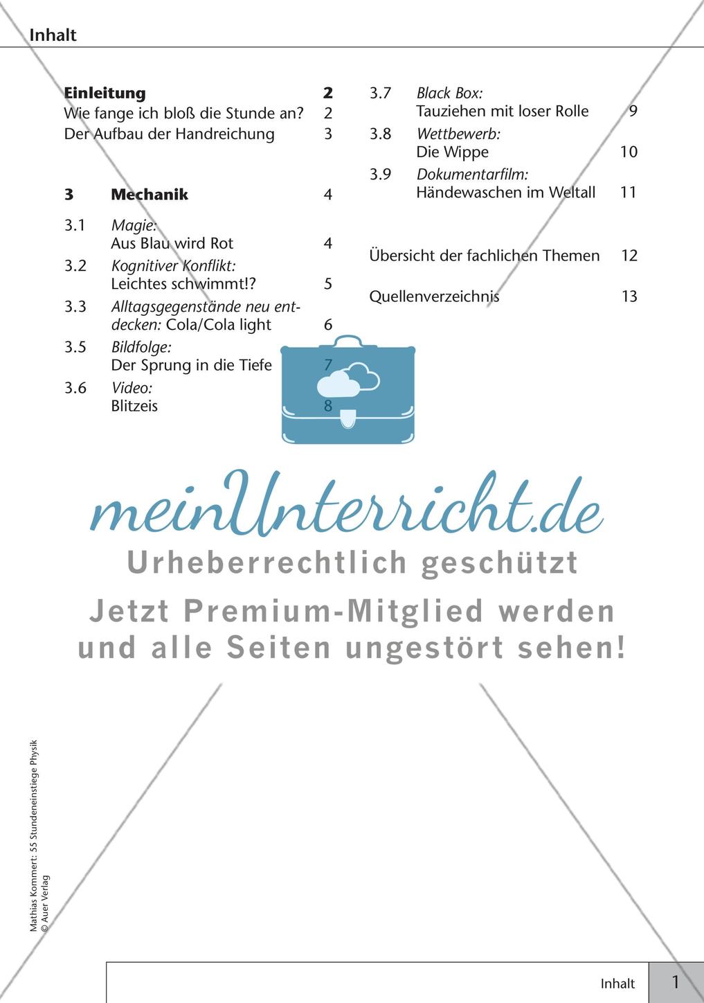 Stundeneinstiege: Mechanik Preview 3