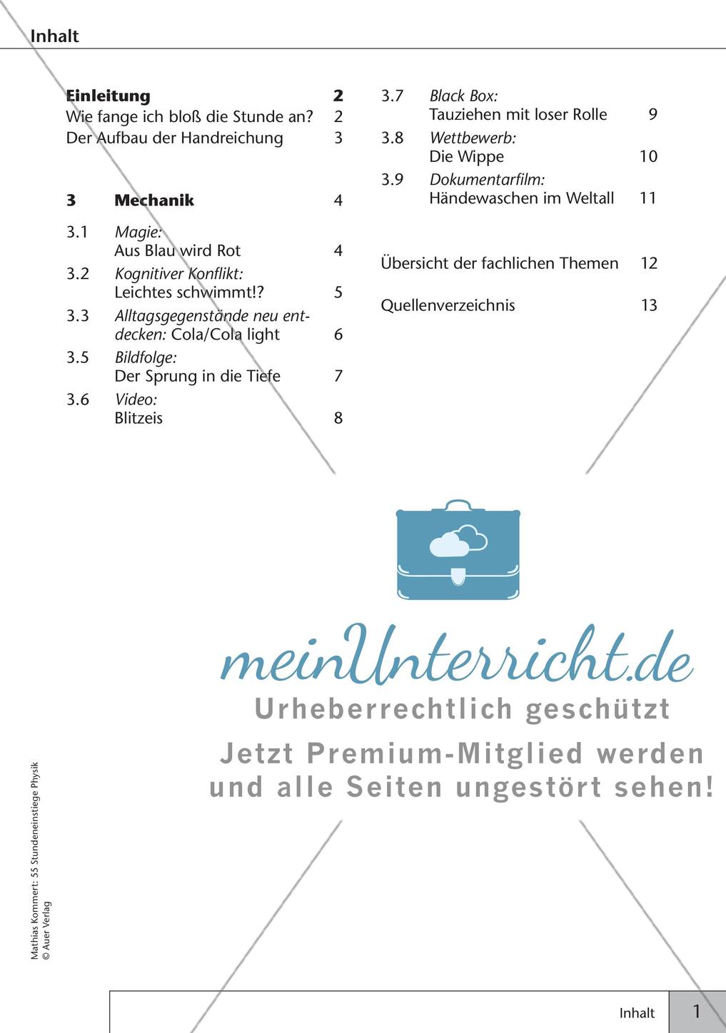 Stundeneinstiege: Mechanik Preview 3