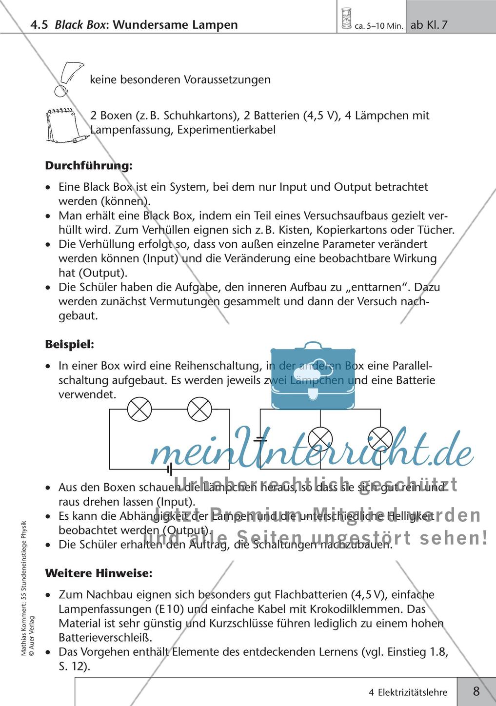 Stundeneinstiege: Elektizitätslehre Preview 10