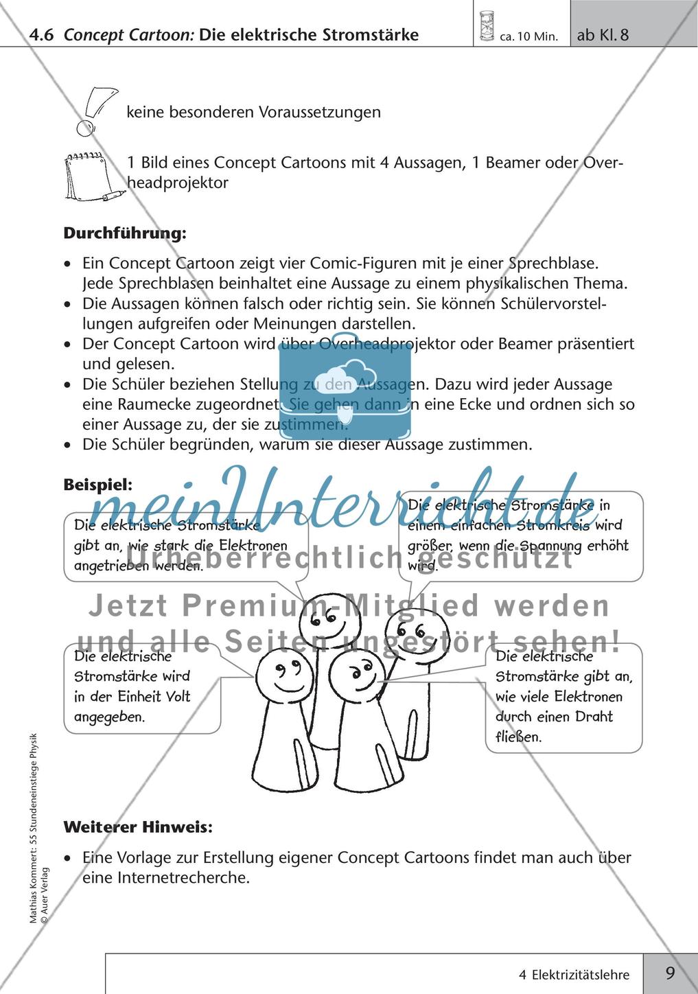 Stundeneinstiege: Elektizitätslehre Preview 11