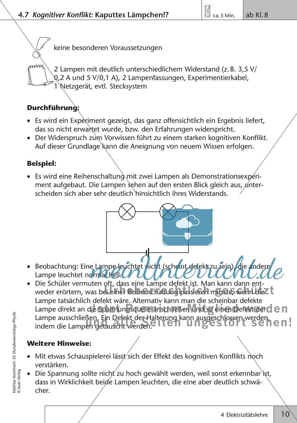 Stundeneinstiege: Elektizitätslehre Preview 12