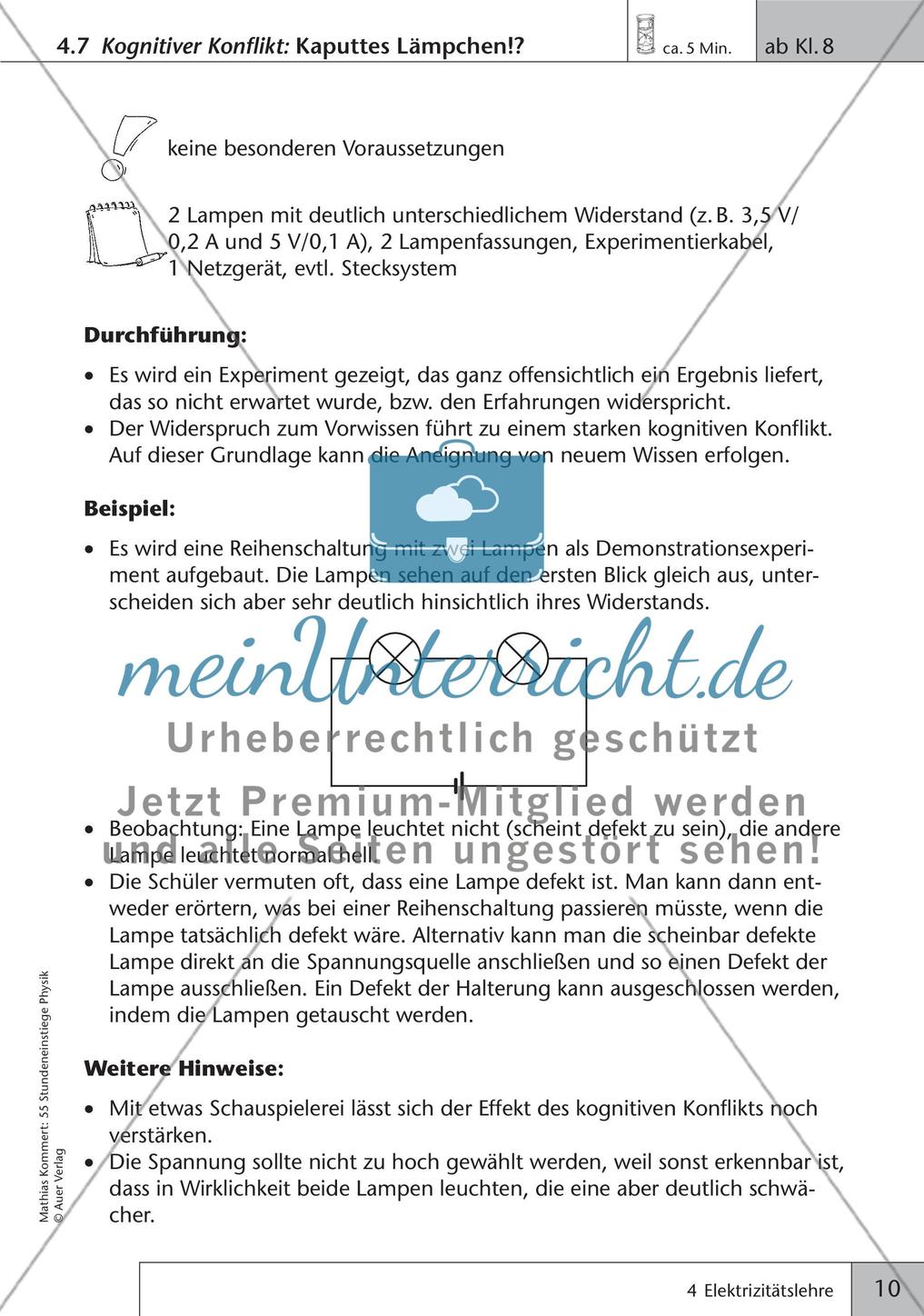 Stundeneinstiege: Elektizitätslehre Preview 12