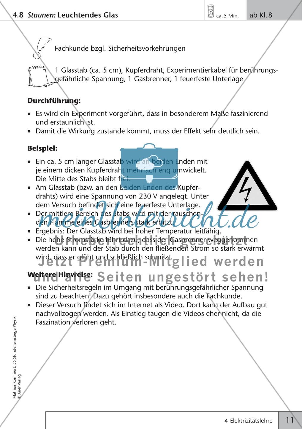 Stundeneinstiege: Elektizitätslehre Preview 13