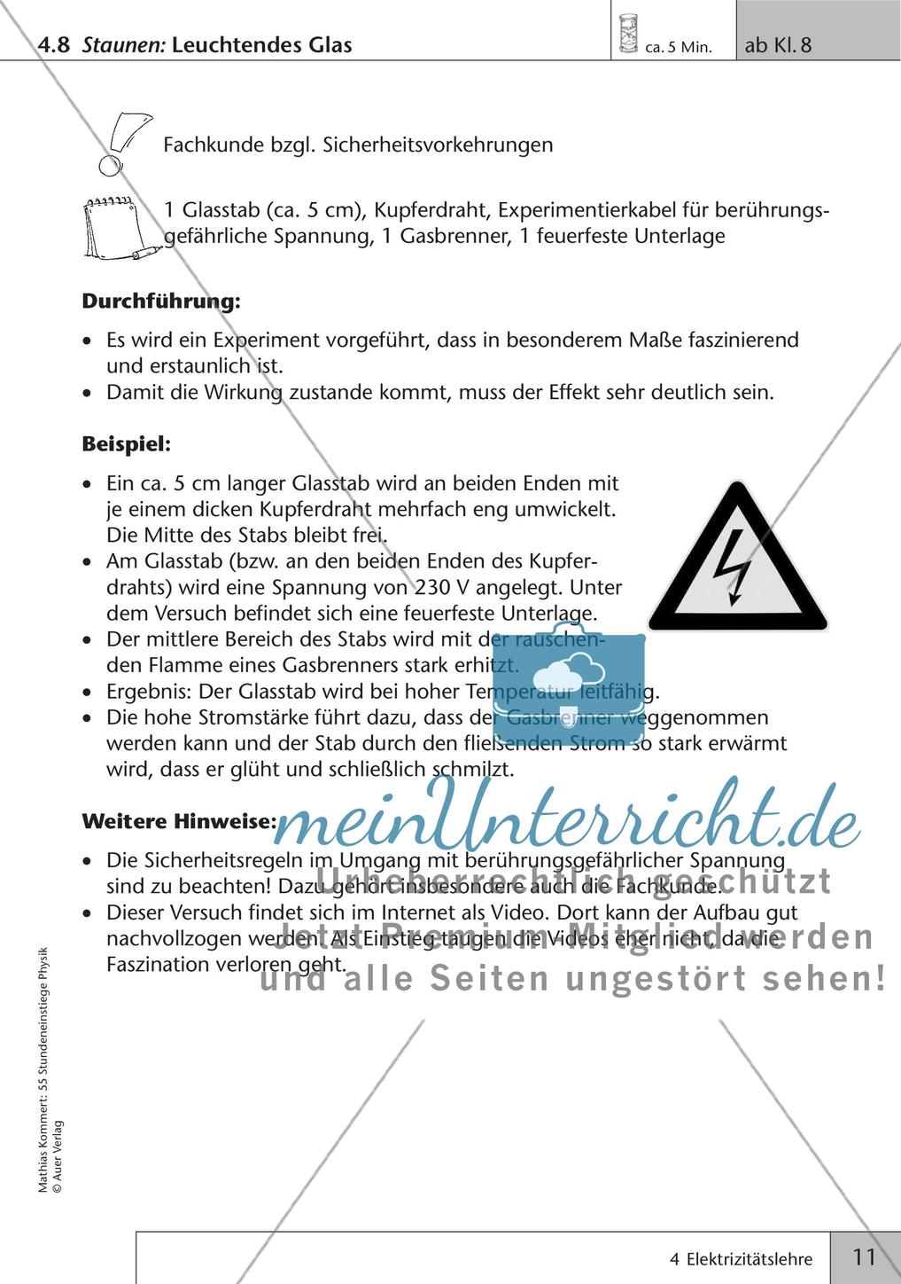 Stundeneinstiege: Elektizitätslehre Preview 13