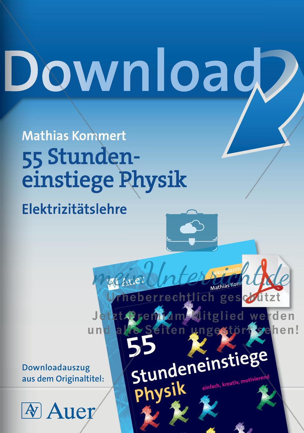 Stundeneinstiege: Elektizitätslehre Preview 1