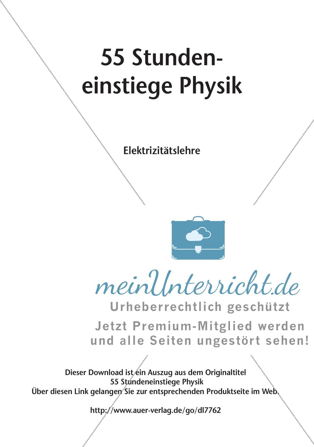 Stundeneinstiege: Elektizitätslehre Preview 2