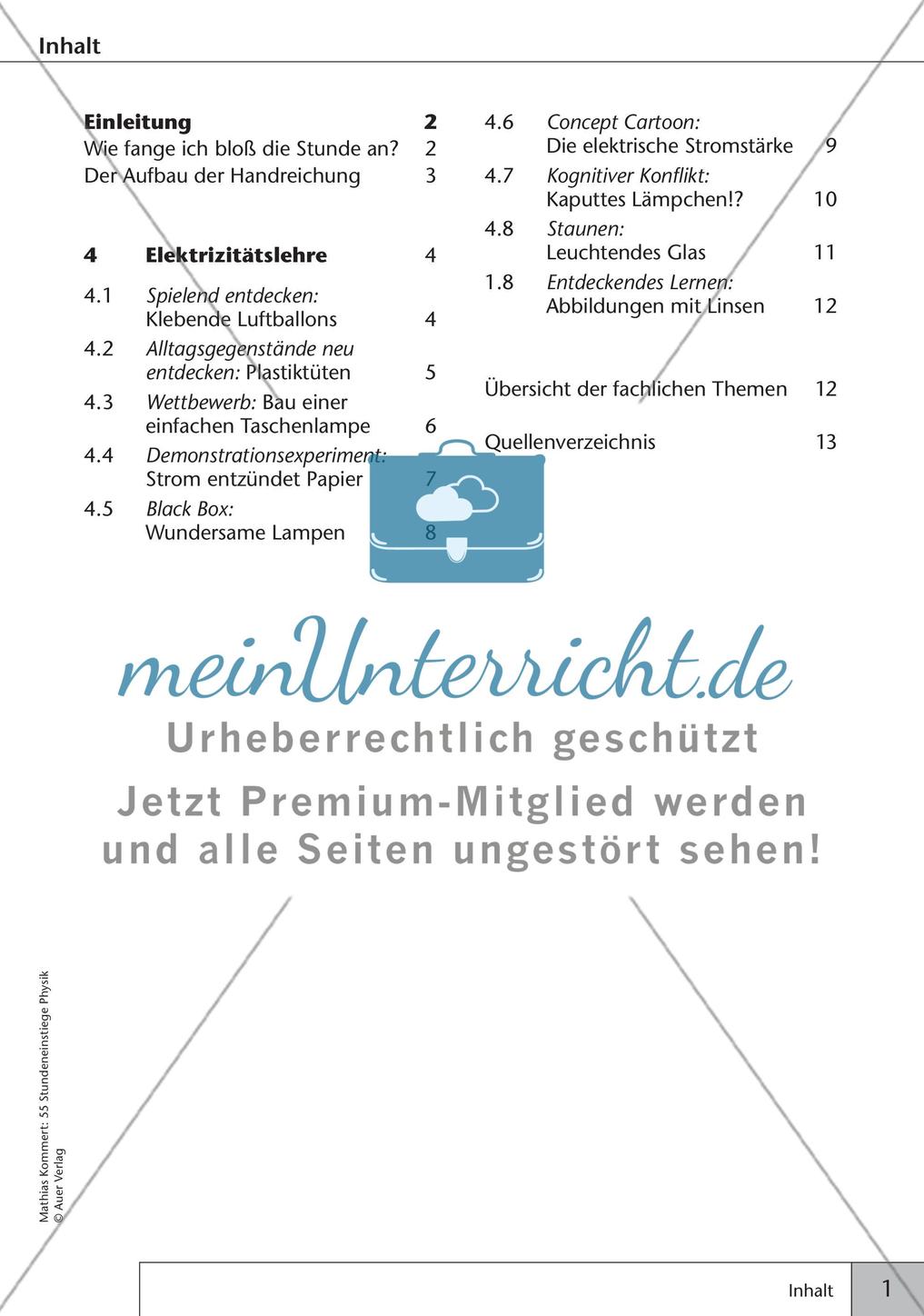 Stundeneinstiege: Elektizitätslehre Preview 3